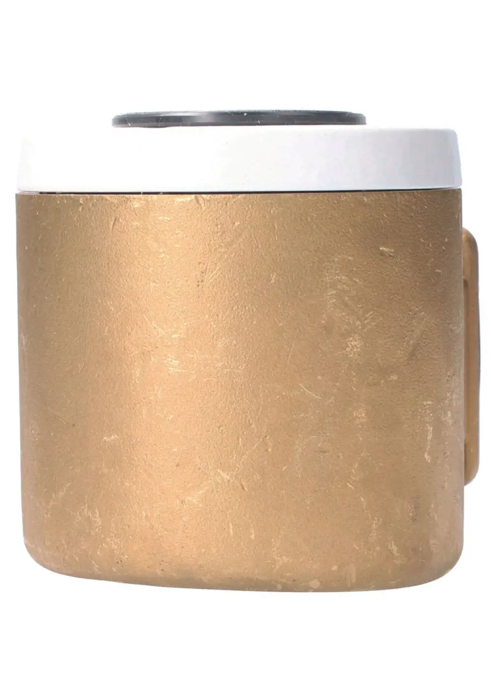 Wasserzählermodul in goldener Farbe mit weißem Deckel. Seitenansicht des Judo Ersatzteils, ohne zusätzliche Beschriftungen oder erkennbaren Maße.